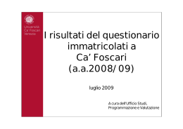 slide da stampare3 - Università Ca` Foscari di Venezia