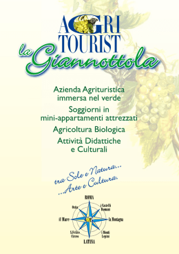 Opuscolo Agriturismo La Giannottola