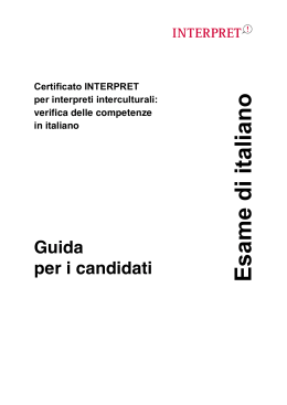 Guida e regolamento esame di italiano