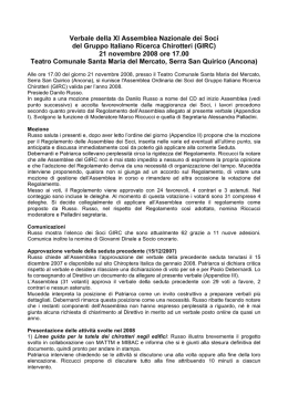 Verbale - Gruppo Italiano Ricerca Chirotteri