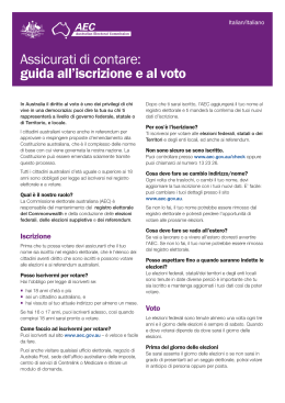 Make sure you count: a guide to enrolling and voting – Italian