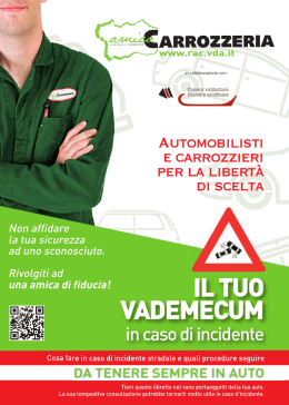 il tuo vademecum - Carrozzeria Padovani Aosta