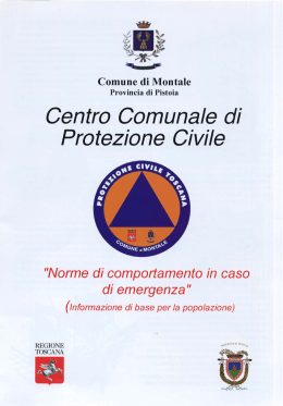 Norme di Comportamento in caso di emergenza