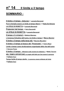 Il limite e il tempo