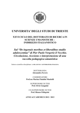 universita` degli studi di trieste
