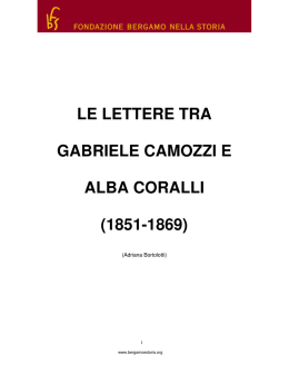 le lettere tra gabriele camozzi e alba coralli (1851
