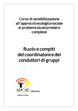 Ruolo e compiti dei conduttori di gruppo