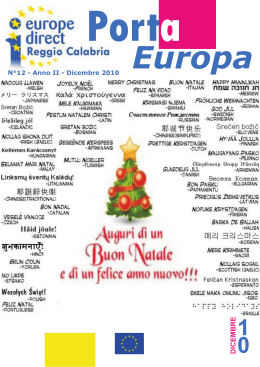 Anno II – Dicembre 2010 - Europe Direct Reggio Calabria