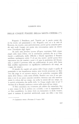 Delle cinque piaghe della Santa Chiesa