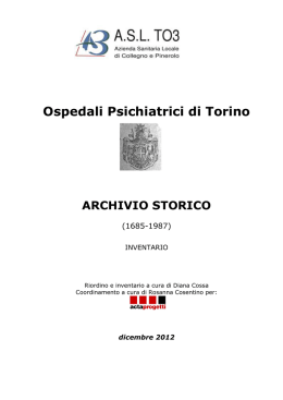Inventario archivio storico