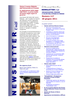 newsletter - Università degli Studi di Firenze
