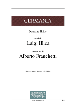 GERMANIA Luigi Illica Alberto Franchetti