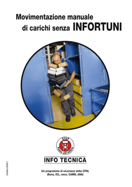 Movimentazione manuale di carichi senza