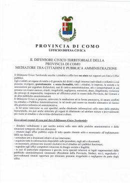 informativa Provincia - Comune di Bene Lario