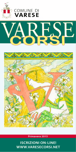 ISCRIZIONI ON-LINE! WWW.VARESECORSI.NET