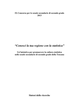 &ldquo;Conosci la tua regione con la statistica&rdquo;
