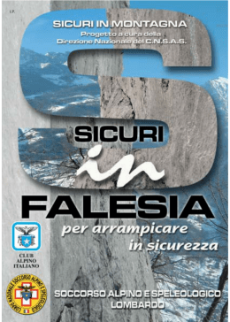 Sicuri in falesia - Soccorso Alpino e Speleologico Lazio