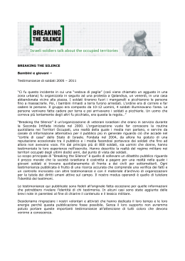 Testimonianze di soldati 2005