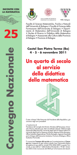 Seminari - Dipartimento di Matematica