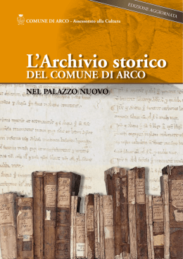 opuscolo A4 ARCHIVIO ARCO aggiornato2013