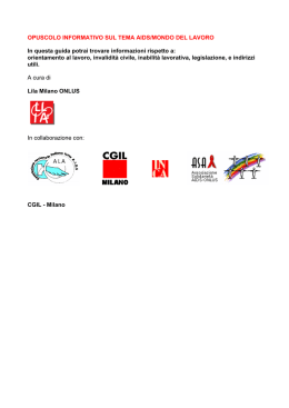 opuscolo informativo sul tema aids/mondo del lavoro