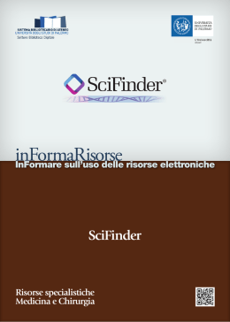 SciFinder - Universit&agrave; degli Studi di Palermo