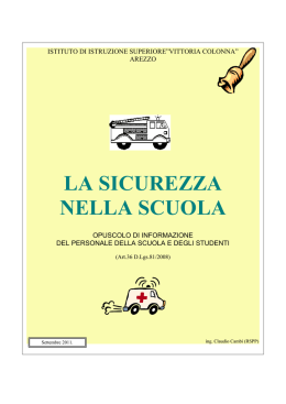La sicurezza opuscolo generale