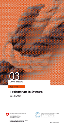 Il volontariato in Svizzera