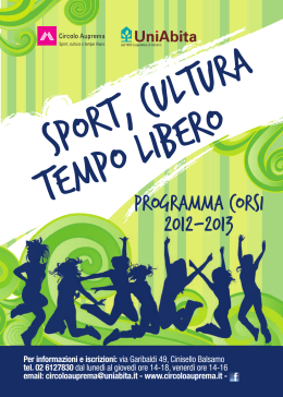 Opuscolo Sport cultura Auprema12