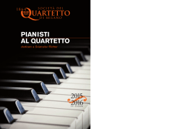 pianisti al quartetto - Società del Quartetto di Milano