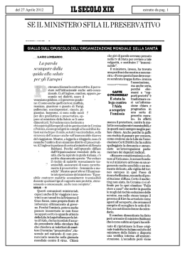 Se il ministero sfila il preservativo