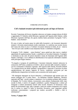 Colf e badanti stranieri più informati grazie ad Inps ed Entrate