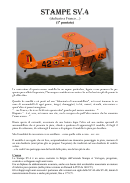 STAMPE SV4 - 1^ puntata - Gruppo Aeromodellisti F. Agello
