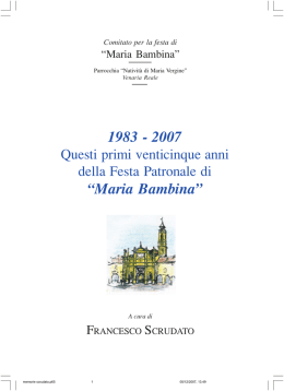memorie scrudato.p65 - Festa Patronale di Maria Bambina 2015