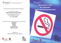 Gruppi disassuefazione fumo - Azienda Ospedaliera di Reggio Emilia