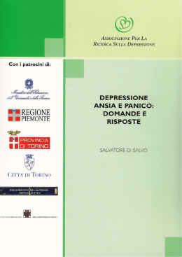 “Depressione, ansia e panico: domande e risposte” in formato pdf