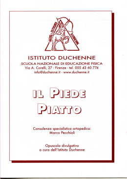 Opuscolo divulgativo "Il Piede Piatto"