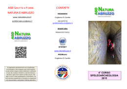 Opuscolo in stile Classico - ASD Grotte Forre Natura d`Abruzzo