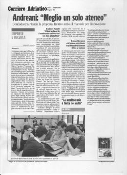 Articolo Corriere Adriatico