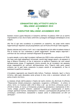 Leggi la relazione - Accademia