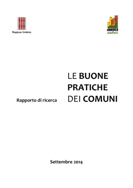 Le Buone Pratiche dei Comuni