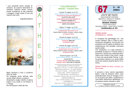 Athesis 67 giugno 2003 - Associazione Culturale Athesis BFI