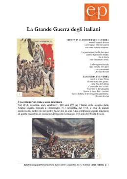 La Grande Guerra degli italiani