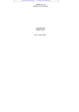 PUNTO 1 Verbali Consiglio 31 gennaio 2011