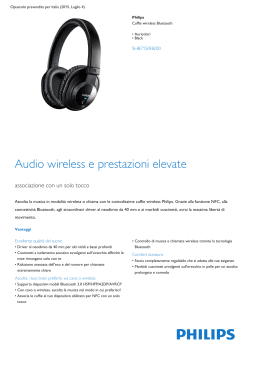 Product Leaflet: Cuffie wireless Bluetooth nere