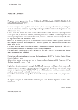 Scarica l`intera rivista - SIEF Societ&agrave; Italiana di Educazione Fisica