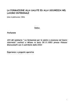 scarica il pdf - FOR - interventi formativi per la prevenzione nei