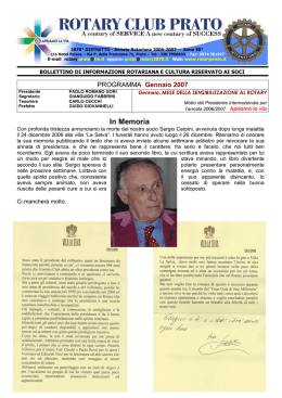 In Memoria - Rotary Club Prato