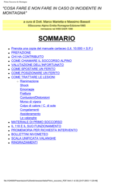 Primo Soccorso In Montagna