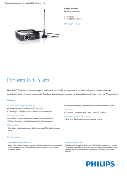 Product Leaflet: Proiettore tascabile per TV digitale in chiaro da 140
